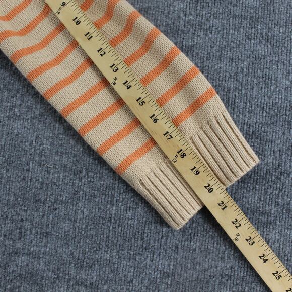 Demylee Sweater Womens XS Leigh Stripe Tan Orange Striped Pullover Knit Preppy - Picture 10 of 10
